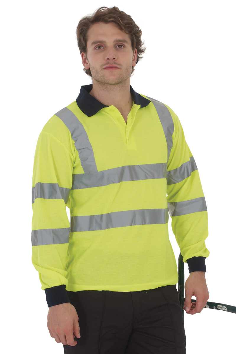 Hi-Vis Long Sleeve Polo Shirt