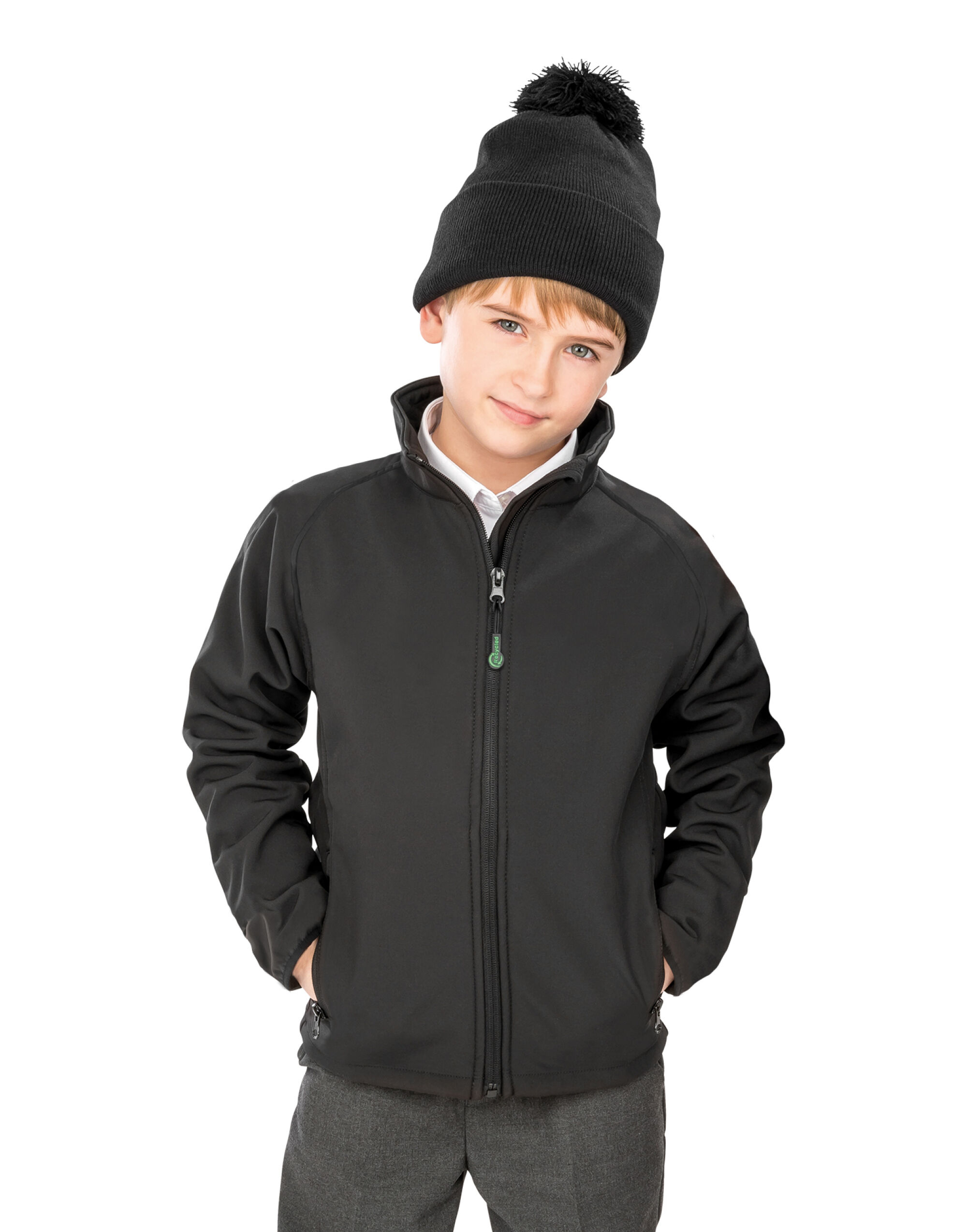Recycled 2-Layer Printable Junior & Youth Softshell Jacket_x000D_
