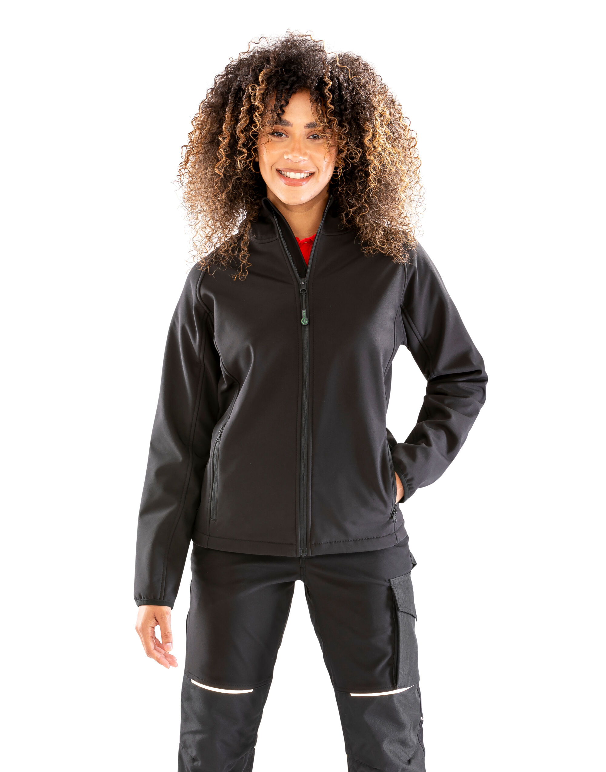 Ladies 3-Layer Recycled Printable Hooded Softshell 		_x000D_
