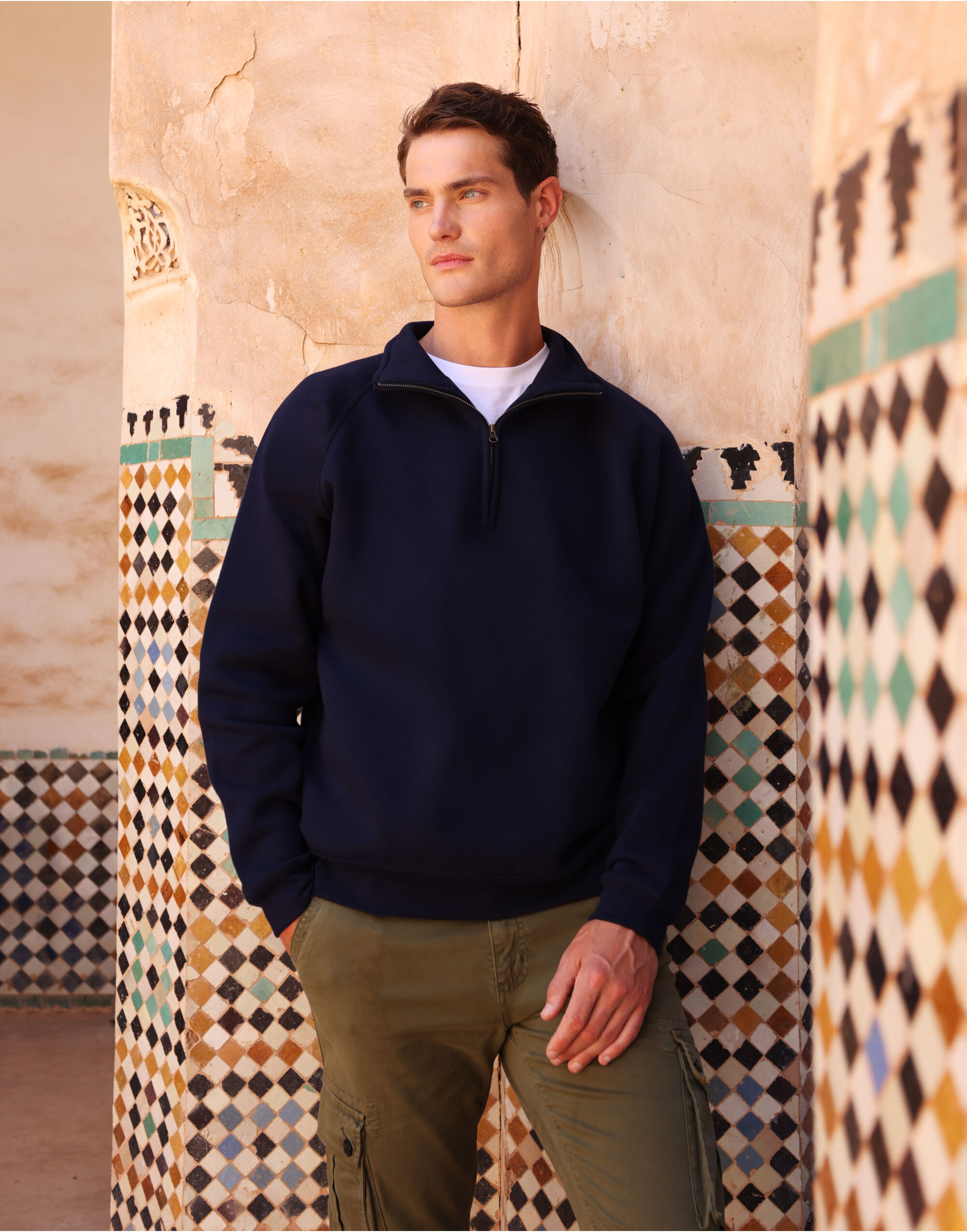 Iconic Premium Zip Neck Sweat