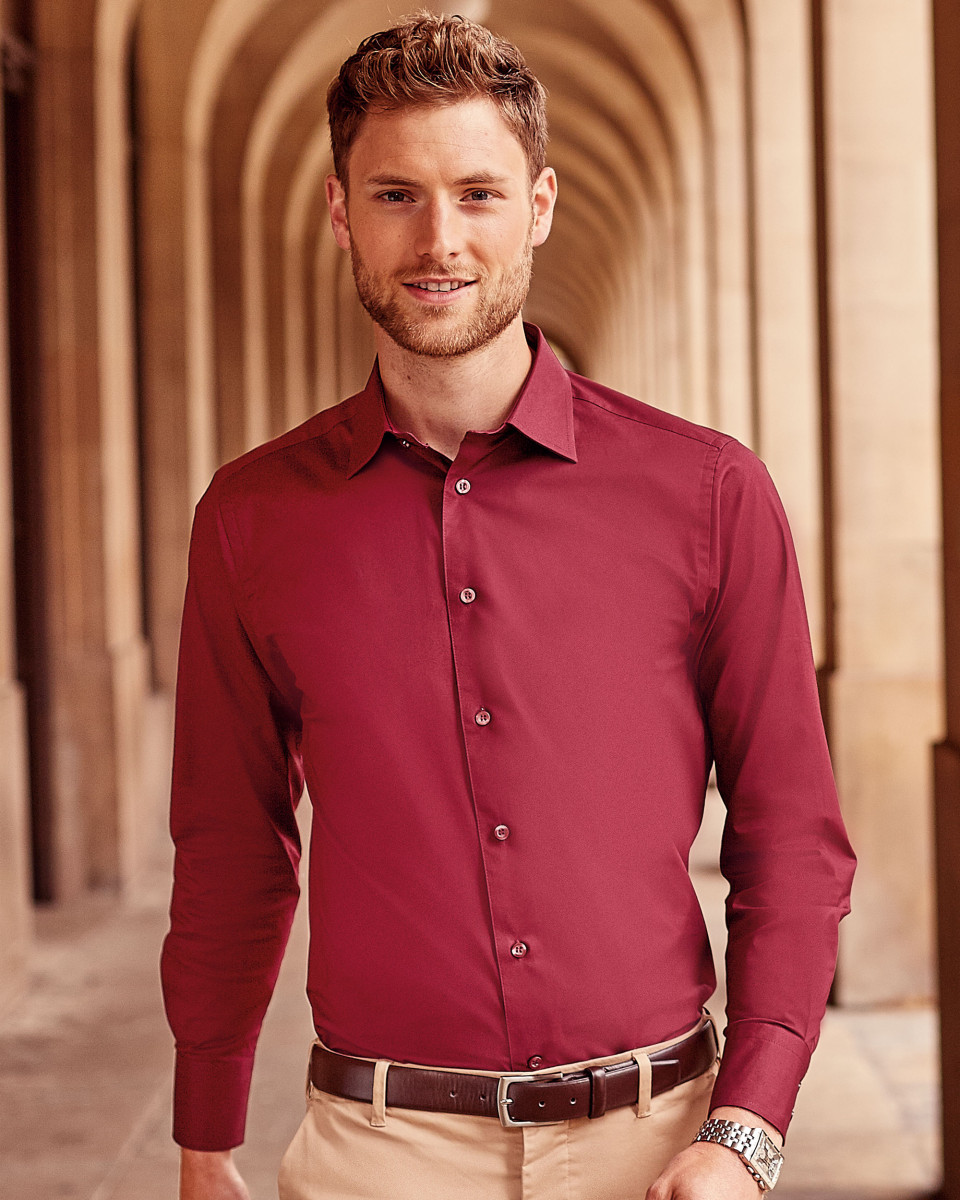 Men's Long Sleeve Easy Care Fitted Shirt