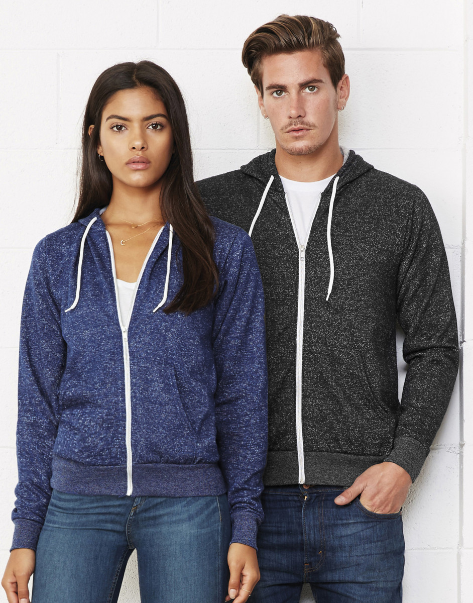 Unisex  Zip-up Polycotton Fleece Hoodie